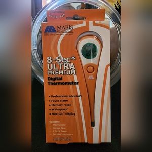 Digital Thermometer for Adults, Children & Babies, 8 Seconds Readings, Orange